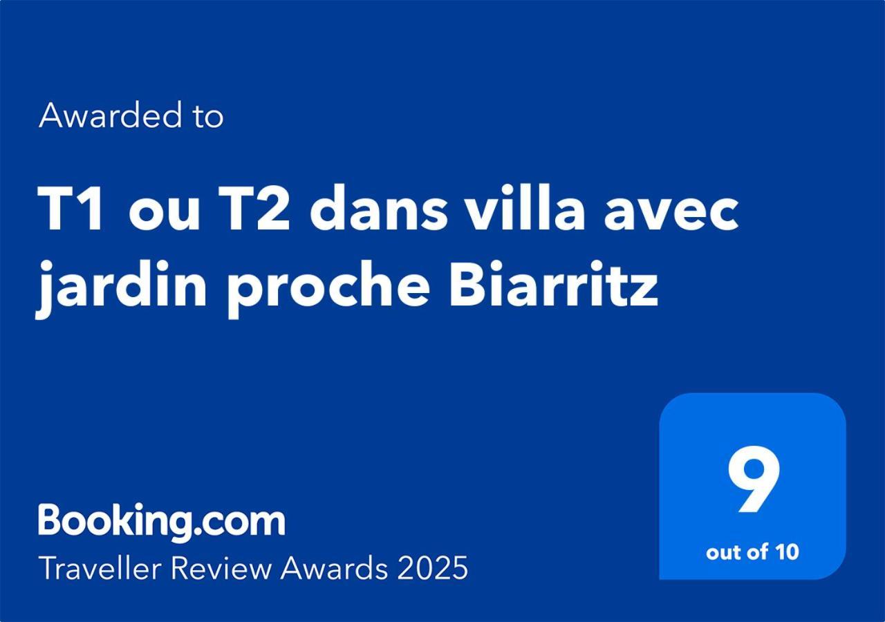 T1 Ou T2 Dans Villa Avec Jardin Proche Biarritz アングレット エクステリア 写真